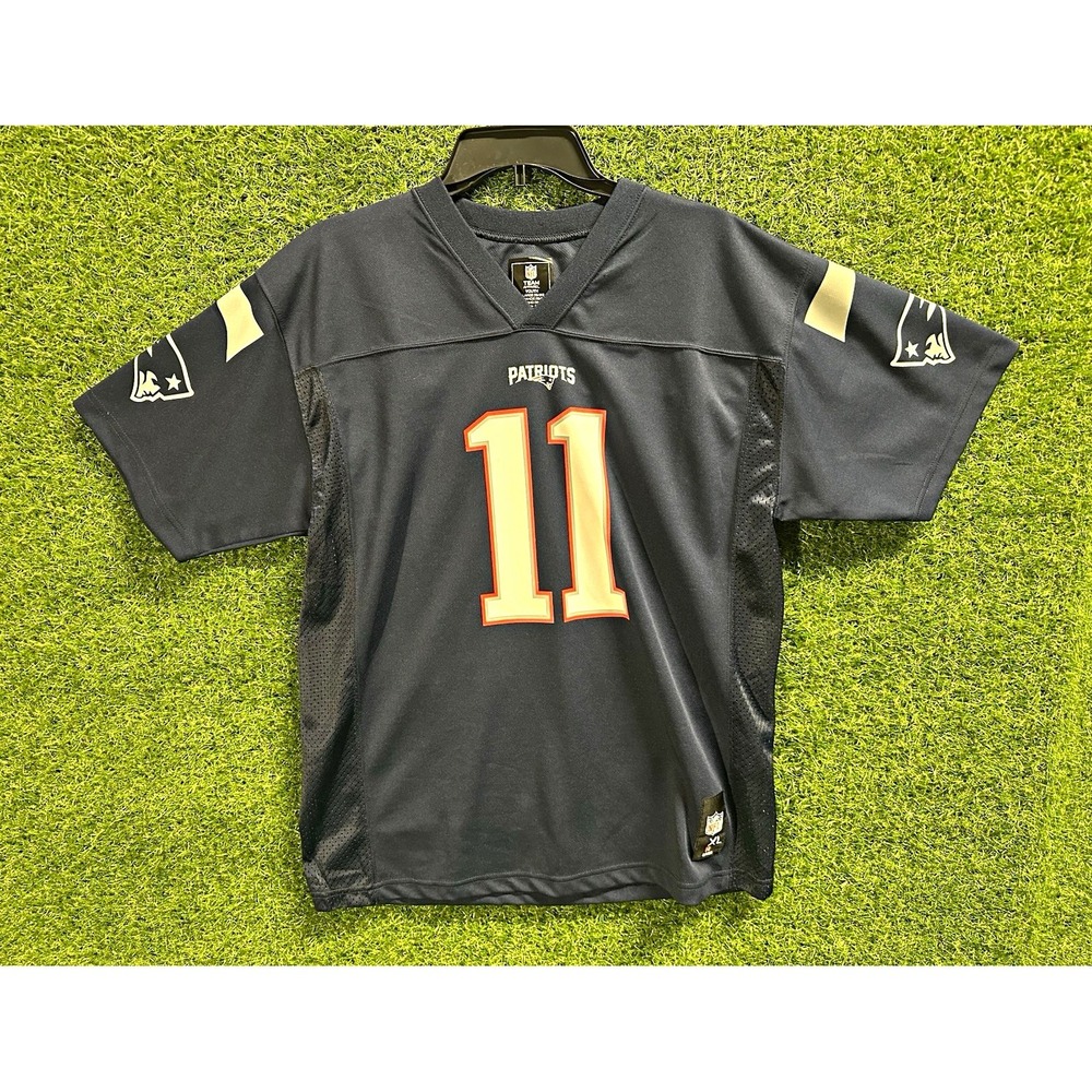 NFL Team Apparel New England Patriots Julian Edelman 11 Youth XL Blue Jersey